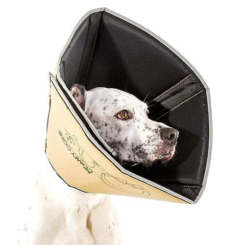 Comfy Cone Pet Cone for Dogs (Tan / XS(Neck to Nose 4.5"))