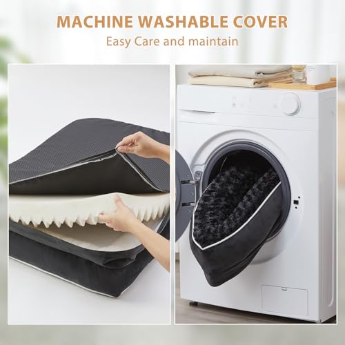 Orthopedic Washable Dog Bed (Black / 48.0"l x 35.0"w x 7.5"th)