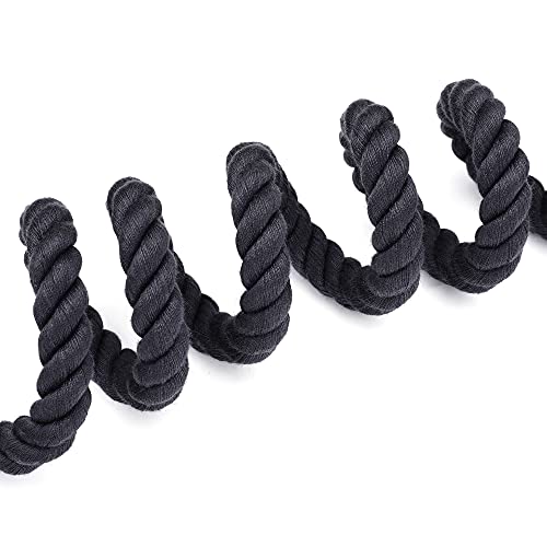 Dog Leash Braided Cotton Rope with Leather (Dark Grey / 72 Inch-1/2")