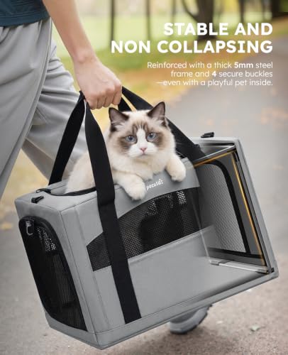 Cat Carrier Stable (Gray / 18.5"L x 12.9"W x 11.8"H)
