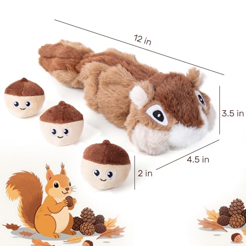Squeaky Hide and Seek Dog Toys for Small and Medium (Pine Cone)
