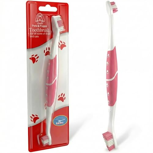 Pet Toothbrush for Dogs (Pack of 1 (Pink))