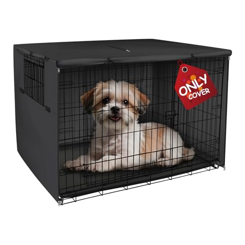 Dog Crate Cover (Black / 18.0"L x 12.0"W x 14.0"H)