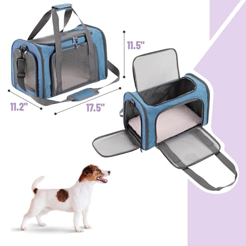 Pet Carrier 17.5" x 11.2" x 11.5" (Blue)