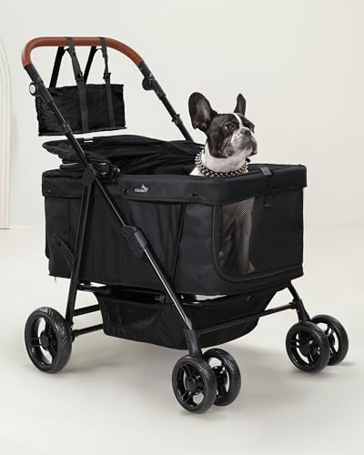 Dog Stroller for Large & Medium Dogs (Classic Black)
