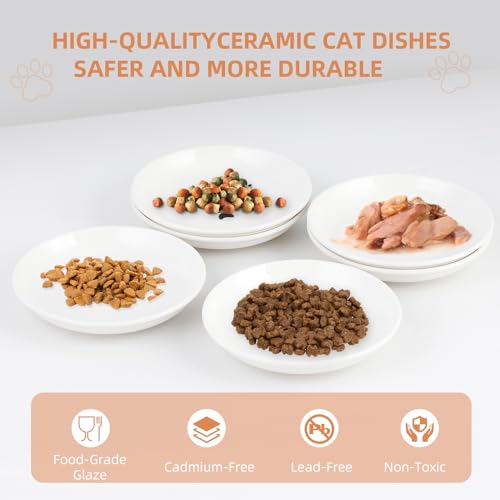 6 Pack Cat Food Bowl (White-E)
