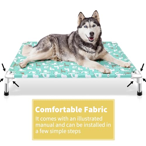 Elevated Dog Bed Pet cot for Large Dogs (Large)