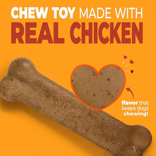 Strong Chew Original Bone Dog Toy Made with Real Chicken (Original Bone / Small)
