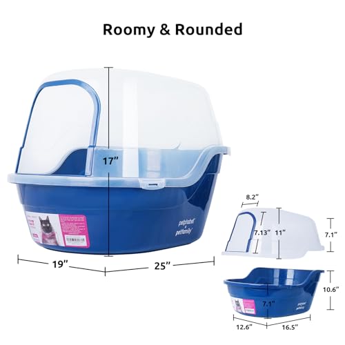 Covered Litter Box (Navy Blue)