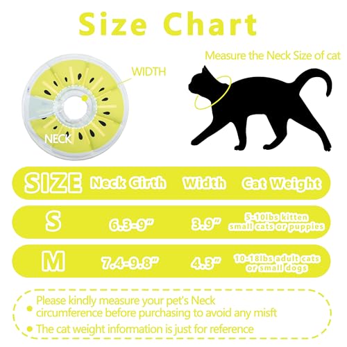 Soft Adjustable Cat Cone Collar (Gold Kiwi / Medium)