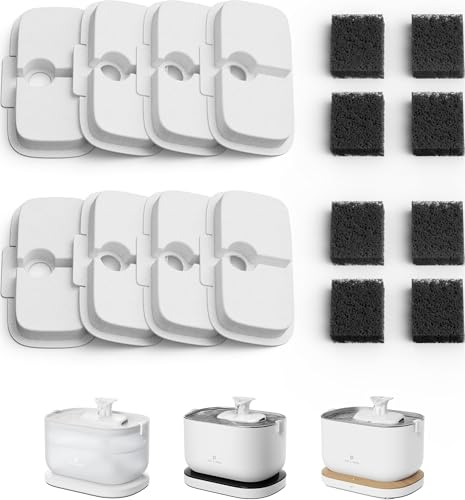 Replacement Filters for Dockstream Cat Water Fountain PLWF106 (White / 8 Filters)