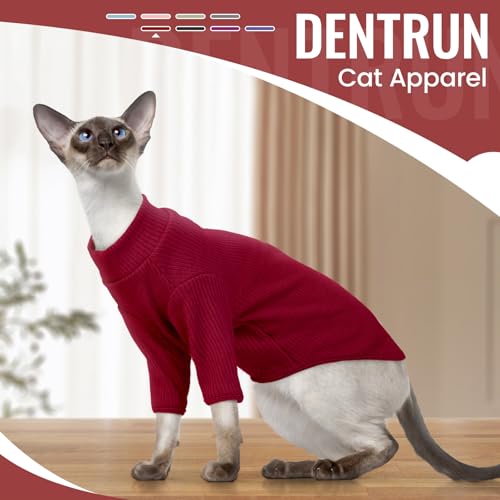 Sphynx Hairless Cats Shirt Pullover Kitten T (XX-Large / Red)
