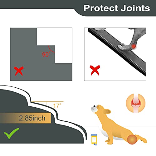 3 Steps High Density Foam Dog Stairs Ramps (3 Steps 15.7“H)
