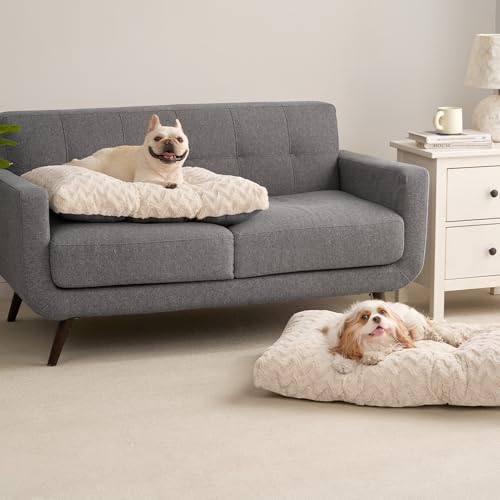 Washable XL Dog Beds Large Sized Dog (Beige / 44" x 32" x 4")