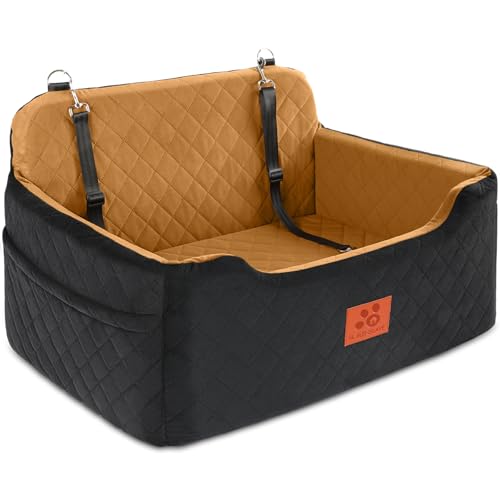 Dog Car Seat for Medium (Black/Brown)