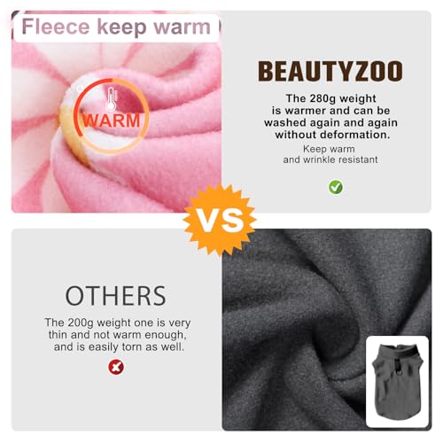 Dog Fleece Vest Sweater Winter Jacket for Small Medium Dogs (X-Large / PINK DAISY)