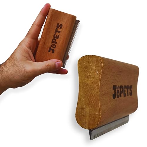JoPets Professional Wood Deshedding & Undercoat shedding brush for Dogs