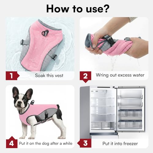 Large Dog Cooling Jacket (Pink / Large)