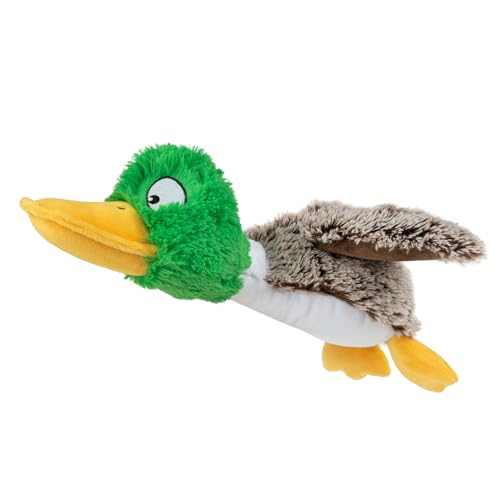 Interactive Squeaky Dog Chew Toy (Mallard Duck (Gray) / Large)