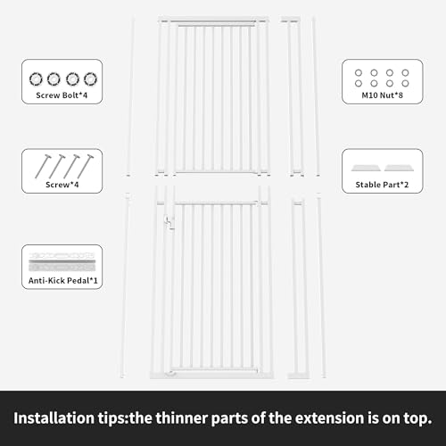 78.74" Extra Tall Cat Gate for Doorway (W27.56-32.28")
