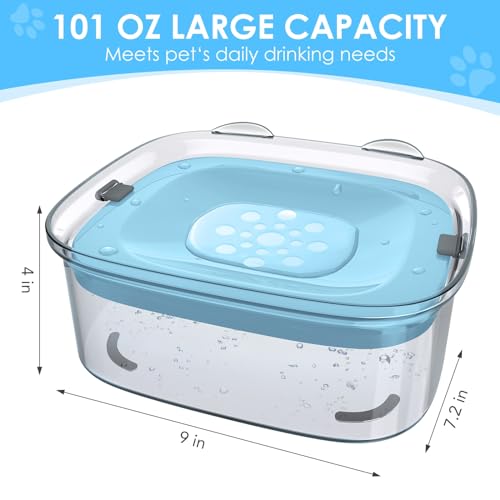 3L Dog Water Bowl No Spill (Sky Blue)