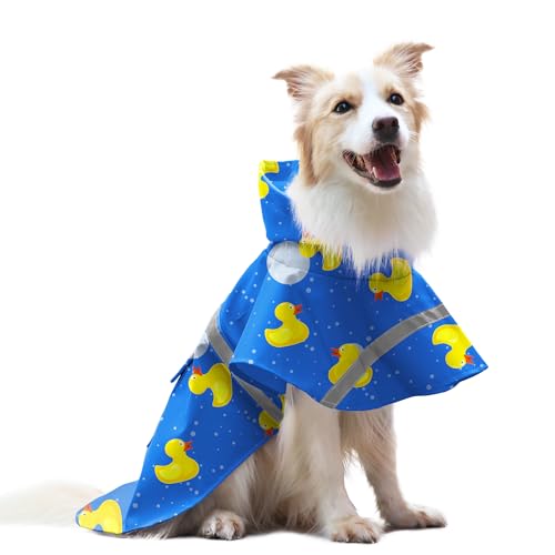 Large Dog Raincoat (XX-Large / Blue Duck)