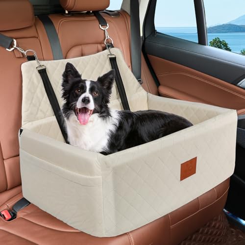 Dog Car Seat for Large Medium Sized Dogs (White)