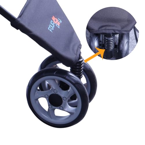 Full Window pet Stroller 3 Wheels for Cats & Dogs