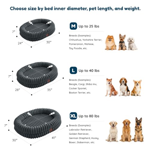 Orthopedic Dog Bed (Dark Grey / M(30*24*7))
