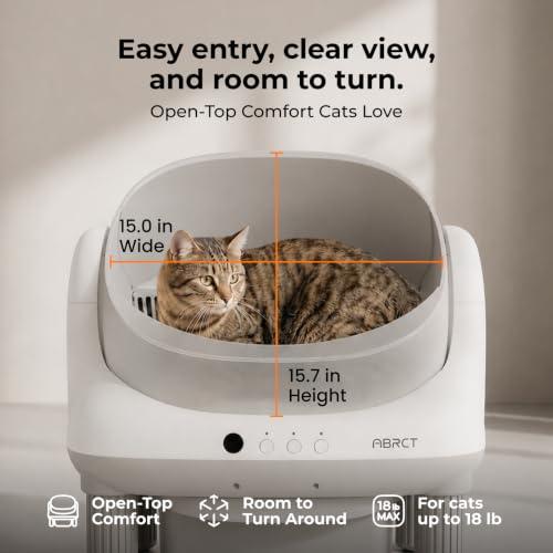 Open Top L1 Self Cleaning Litter Box (White)