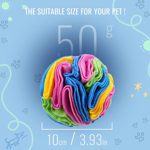 Pet Snuffle Ball (New rainbow color / 10cm)