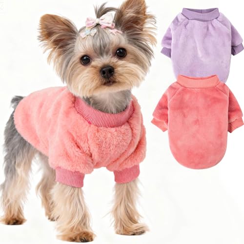 Dog Sweater 2 (Deep pink, Lavender / Medium)