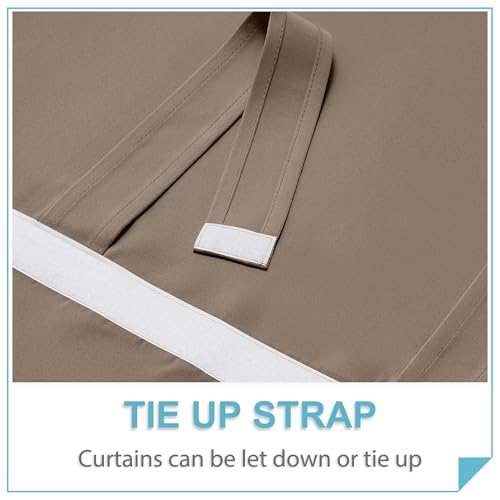 French Door Curtain 80 inch Long (Mocha / 34"W x 80"L (Pack of 1))