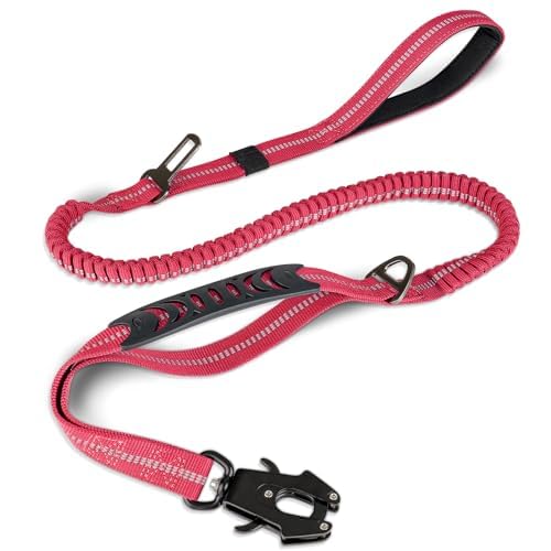 Tactical Bungee Dog Leash (Hot pink)