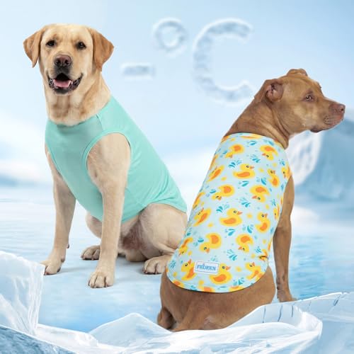 2Pack Dog Shirt for Large Dogs Soft Breathable T (XXX-Large (55-75lbs) / 4# Duck+Blue)