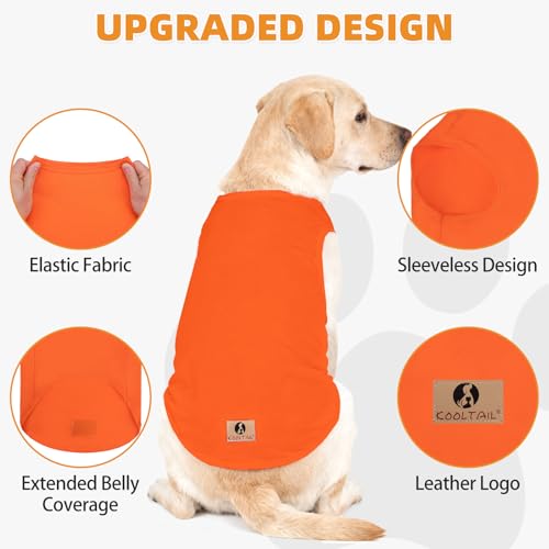 Large Fall Dog Clothes for Boy Girl (Orange&Red / Large(Chest 24", Back 17"))