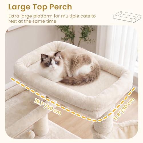 Tall Cat Tree 78 (Beige / 70 inch)