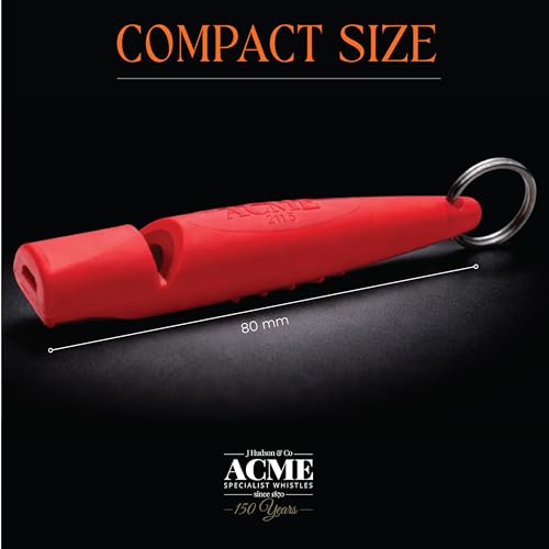 Alpha 211.5 Professional Dog Training Whistle with Enhanced Ergonomic Grip. BPA (Carmine Red)