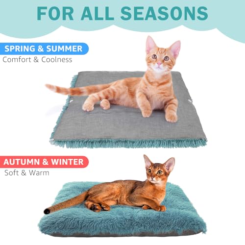 Self Warming Cat Bed (Navy Blue / M: 20"x24")