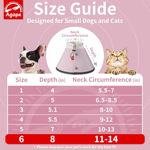 Soft Dog Cone for Small Dogs & Cats (Pink (Small Dogs Cone) / 6 (Neck:11"-14"))