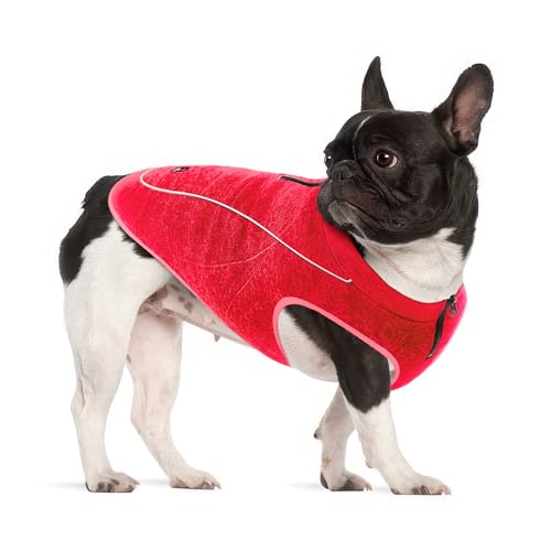 Insulated Fleece Sweater for Dogs (Small / Heather Red)