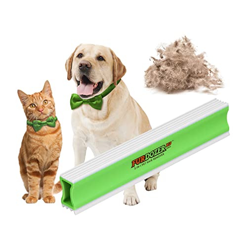 FurDozer Pet Hair Remover & Auto Detailing Tools (Green / X3 MEGA)