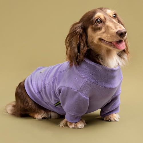 3 Pack Classic Fleece Dog Sweater (Medium / Purple-MediumPurple-FireBrick)
