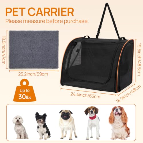 Dog Car Seat Enclosed Carrier for Pets Travel Safety Dog Crate Soft
