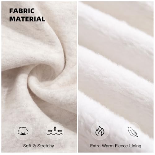 Dog Hoodie Fleece (3XL-(26~38lb) | Chest(~26.8") / Beige)