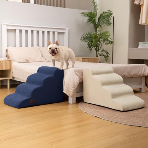 Dog Steps for Bed or Couch (Blue / Standard 4-Step 17.4"H)
