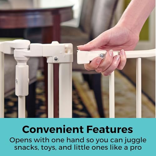 Deluxe Décor Safety Gate (Warm White / 72" Wide)