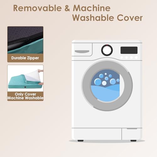 Orthopedic Dog Bed Extra Large with Removable Washable Cover (47*29*3.5 inches / Turquoise Blue)