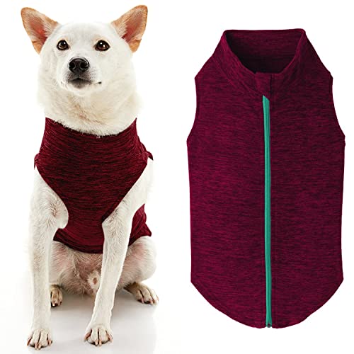 Zip Up Fleece Dog Sweater (3X-Large chest (~28.5") / Fuchsia Wash)