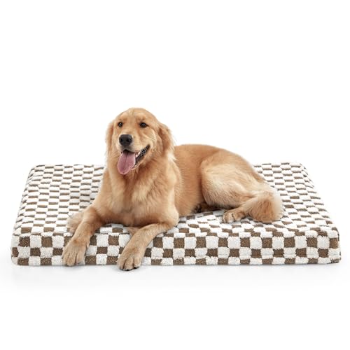 Dog Bed for Large Dogs (XL (42x28) / Brown)